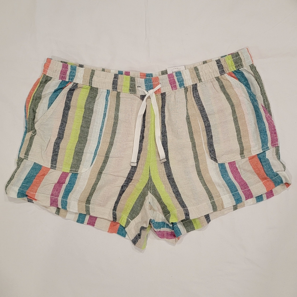 Time and Tru linen stripe shorts XXL 20 NWT
